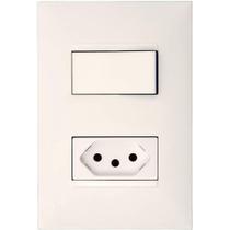Interruptor Paralelo De 10 Ampères E Tomada 2p+t De 20 Ampères 4x2 Branca - 615085bc - Pial Plus Interruptor Paralelo De 10 Ampères E Tomada 2p+t De 20 Ampères 4x2 Branca - 615085bc - Pial Plus