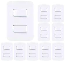 Interruptor Paralelo Duplo 10A Conjunto 4x2 - Kit 10 Und