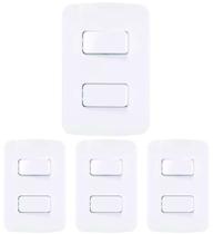 Interruptor Paralelo Duplo 10A Conjunto 4x2 - Kit 4 Und