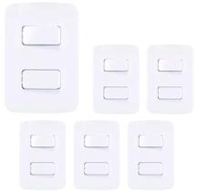 Interruptor Paralelo Duplo 10A Conjunto 4x2 - Kit 6 Und