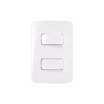 Interruptor Paralelo Duplo MarGirius B3 10A com Placa 4x2 Branco