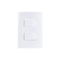Interruptor Paralelo Duplo MarGirius Sleek 10A com Placa 4x2 Branco Interruptor Paralelo Duplo MarGirius Sleek 10A com Placa 4x2 Branco
