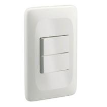 Interruptor Paralelo e Simples 2 Teclas Lorezentti Zuli LZX102 Legrand Com Suporte 4x2