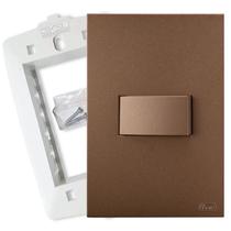 Interruptor Paralelo Horizontal Corten Recta Satin Blux