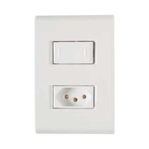 Interruptor Paralelo + Tomada 10A Tramontina Liz - Branco - Kit Completo Interruptor Paralelo + Tomada 10A Tramontina Liz - Branco - Kit Completo