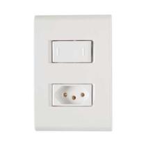 Interruptor Paralelo + Tomada 10a Tramontina Liz - Branco - Kit Completo