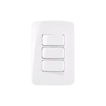 Interruptor Paralelo Triplo MarGirius B3 10A com Placa 4x2 Branco