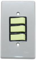 Interruptor Parede Triplo Simples 10A Prata Radial 1801004
