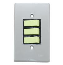 Interruptor Parede Triplo Simples 10a Prata Radial 1801004
