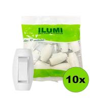 Interruptor Pera Meio Cordão Abajur Lustre Branco 10 Peças - ILUMI Interruptor Pera Meio Cordão Abajur Lustre Branco 10 Peças - ILUMI
