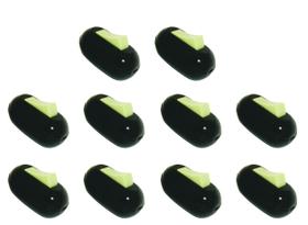 Interruptor Pêra Preta 1 Tecla Simples Radial c/ 10 pç Interruptor Pêra Preta 1 Tecla Simples Radial c/ 10 pç