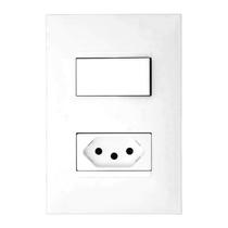 Interruptor Pial Plus 1 Tecla Simples E Tomada 10A Com Pl Bc Interruptor Pial Plus 1 Tecla Simples E Tomada 10A Com Pl Bc