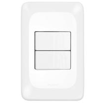 Interruptor Pial Pop 1 Tecla Simples + 1 Tecla Paralelo com Placa 4X2