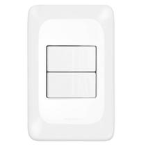 Interruptor Pial Pop 2 Tecla Paralelo com Placa 4X2