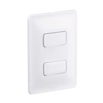 Interruptor Pial Zeffia 2 Tecla Simples 10A 250V Com Placa Branca