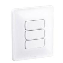 Interruptor Pial Zeffia 3 Tecla Simples 10A 250V Com Placa Branca