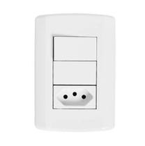 Interruptor Pluzie 1TC (P) + Tom 2P+T Branca C/Placa 10A 721 Interruptor Pluzie 1TC (P) + Tom 2P+T Branca C/Placa 10A 721