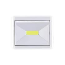 Interruptor Portátil Led Luz De Emergência Branca Quadrado Sobrepor 3W 3X Pilhas AAA Branco