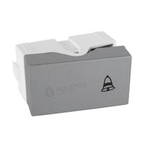 Interruptor Pulsador Campainha Cinza - Dicompel Ekron