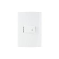Interruptor Pulsador Para Campainha Com Luz Margirius Sleek 10a Com Placa 4x2 Branco