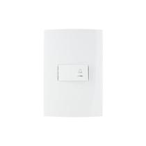 Interruptor Pulsador para Campainha com Luz MarGirius Sleek 10A com Placa 4x2 Branco Interruptor Pulsador para Campainha com Luz MarGirius Sleek 10A com Placa 4x2 Branco