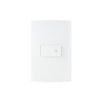 Interruptor Pulsador para Campainha MarGirius Sleek 10A com Placa 4x2 Branco