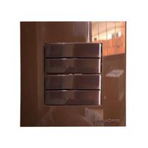 Interruptor Quadruplo Simples Móvel Marmore Embutir 10a Sleek