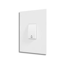 Interruptor Recta 1 Tecla Minuteria Branco Brilhoso - B.Lux