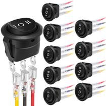 Interruptor Redondo De 12 Volts 3 Posições 5 Peças ON/Off/ON Interruptor De Alternância De 3 Pinos Interruptor Redondo De 12 Volts 3 Posições 5 Peças ON/Off/ON Interruptor De Alternância De 3 Pinos