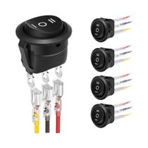 Interruptor Redondo De 12 Volts 3 Posições 5 Peças ON/Off/ON Interruptor De Alternância De 3 Pinos