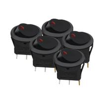 Interruptor Redondo LED À Prova d'Água 12V Pacote Com 5 ON/OFF Luminescência Interruptor De Botão Interruptor Redondo LED À Prova d'Água 12V Pacote Com 5 ON/OFF Luminescência Interruptor De Botão