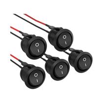 Interruptor Redondo Mini De 12V 15mm SPST, Durável, Terminal De Nylon, Fácil Instalação, 5-10 Peças Interruptor Redondo Mini De 12V 15mm SPST, Durável, Terminal De Nylon, Fácil Instalação, 5-10 Peças