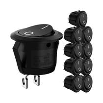 Interruptor Redondo ON-OFF SPST De 2 Pinos Para Substituição De Eletrodomésticos 250V 6A 125V 10A 10