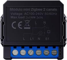 Interruptor Relé Inteligente Zigbee 2 Canais Novadigital