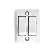 Interruptor Retangular 10A 250V~ Branco - Pezzi 2 Simples Interruptor Retangular 10A 250V~ Branco - Pezzi 2 Simples