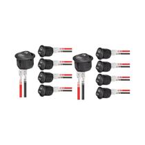 Interruptor Rocker Preto 12V 6A 250V 10A 125V SPST 2 Pinos Liga/Desliga Para Carro Barco RV