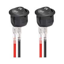 Interruptor Rocker Preto 12V 6A 250V 10A 125V SPST 2 Pinos Liga/Desliga Para Carro Barco RV