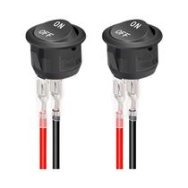 Interruptor Rocker Preto 12V 6A 250V 10A 125V SPST 2 Pinos Liga/Desliga Para Carro Barco RV