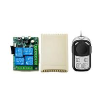 Interruptor Sem Fio Universal 4ch Módulo Receptor De Relé 110v 130v 220v Rf 433 Mhz Transmissor De