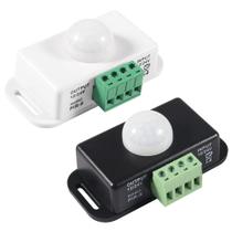 Interruptor Sensor De Movimento PIR Ajustável 8A DC 12V-24V Infravermelho Para Luz LED