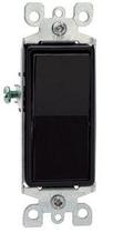 Interruptor silencioso de 3 vias Leviton R45-5603-2E Black Residential Grade Decora