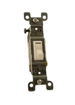 Interruptor silencioso unipolar Leviton 15 Amp 120V Toggle branco