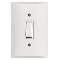 Interruptor Simples 1 Tecla 10A Branco Com Placa Espelho Bivolt 127v e 250v