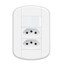 Interruptor Simples 1 Tecla e Tomada Dupla 20A Blanc Mais