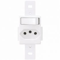 Interruptor Simples + 1 Tomada 20A Sem Placa Branco WEG