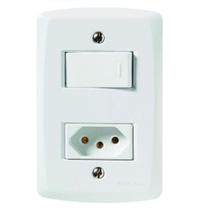 Interruptor simples 10a + 1 tomada 20a lux2 - tramontina Interruptor simples 10a + 1 tomada 20a lux2 - tramontina