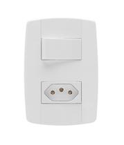 Interruptor Simples 10A 250V + 1 Tomada 20A 250V Branco
