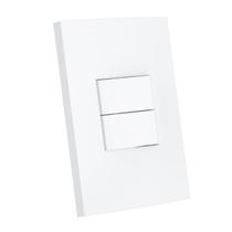 Interruptor Simples 10A 4x2 2 Teclas Branco Dubai Enerbras