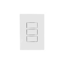 Interruptor Simples 10A Linha I9 - Conjunto com 3 Unidades - Ilumi Interruptor Simples 10A Linha I9 - Conjunto com 3 Unidades - Ilumi