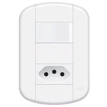 Interruptor Simples 16A/250 Volts e 1 Tomada 2P+T 20A de 250 Volts - Distanciados - 11339254 - FAME Interruptor Simples 16A/250 Volts e 1 Tomada 2P+T 20A de 250 Volts - Distanciados - 11339254 - FAME